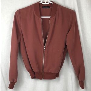 Maroon American Apparel Bomber Jacket